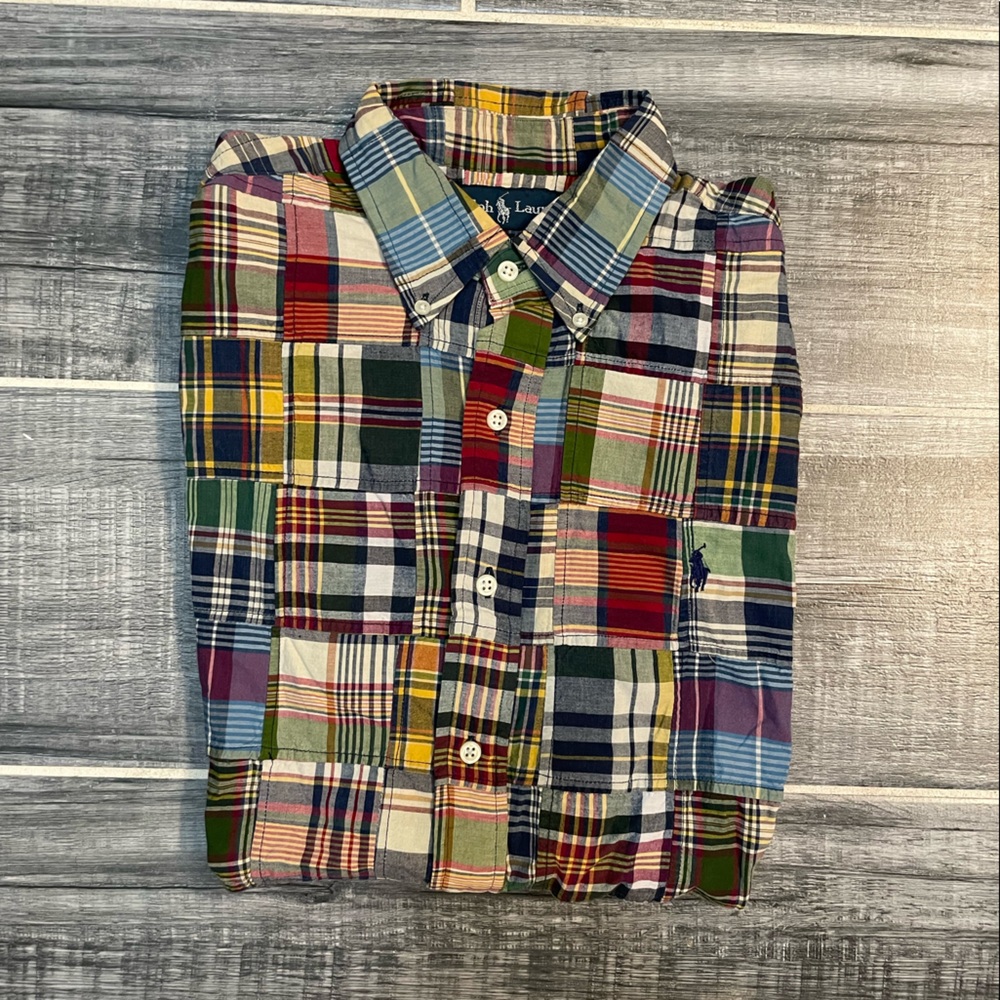 Polo Ralph Lauren Madras Custom Fit Shirt Size S